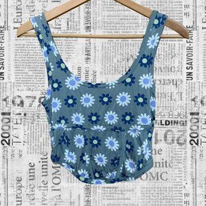 Pac Sun flower power cropped tank